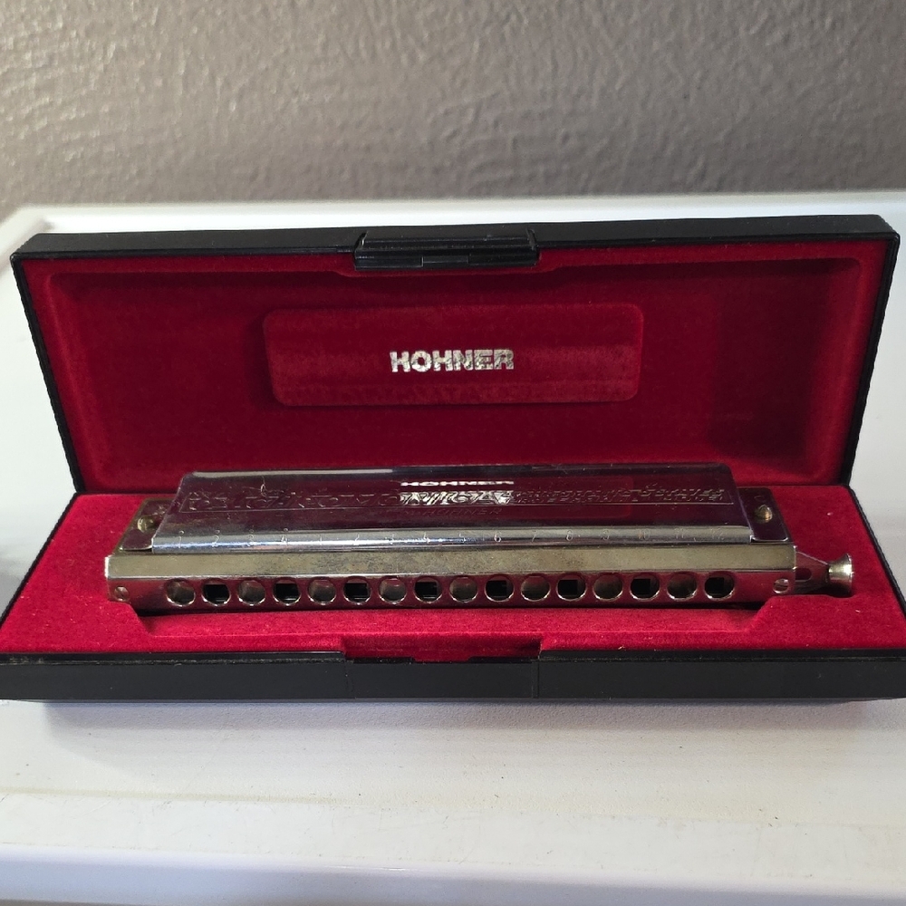 Hohner Chromonica 64 harmonic in the key of C. 